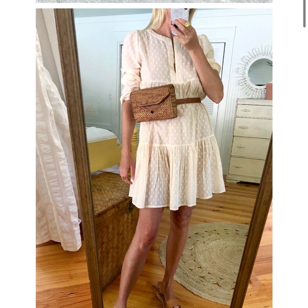 NWT Emerson Fry LAYLA DRESS - SALT SWISS DOT ORGANIC